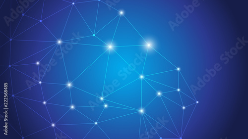 Business Global Connection, Abstract Network Connecting Dot, lines, isolated on background, Digital Technology Concept, For Web Site, Vector Illustration