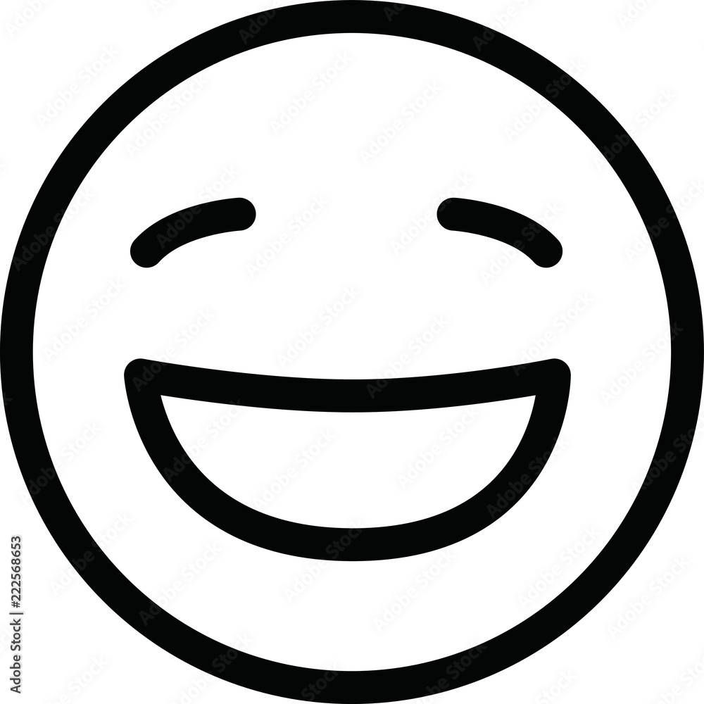 Line drawing of emoticon icon Line drawing of emoticon icon