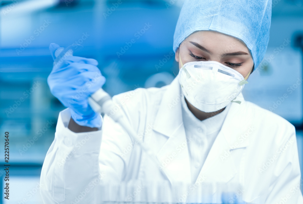 Female scientist in the CDC laboratory Female scientist in the CDC laboratory