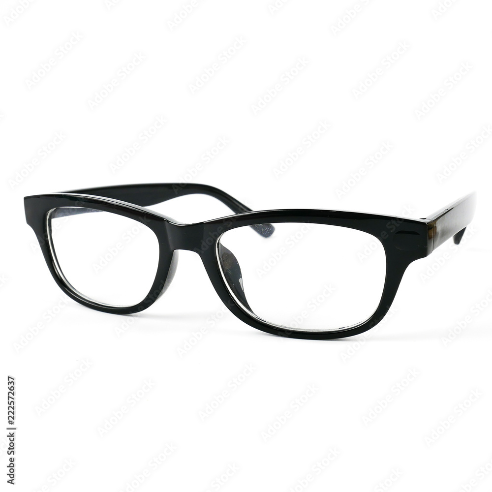 Fototapeta premium Black Eye Glasses Isolated on White background