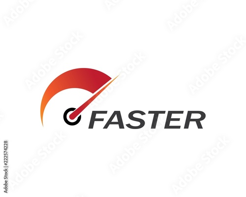  Faster Logo Template vector icon illustration design