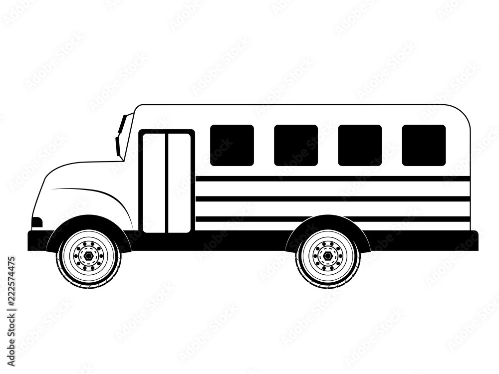 Bus in Black and white