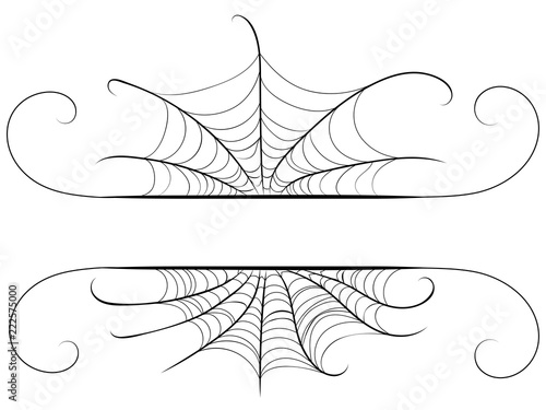 Decorative spider web border