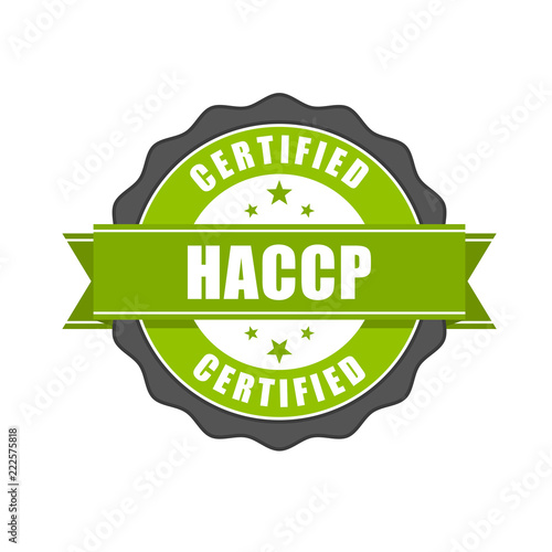 HACCP certified - quality standard seal, Hazard Analysis and Critical Control Points