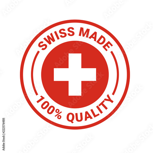Swiss made 100 percent quality vector seal icon