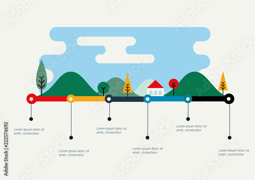 City vector infographic