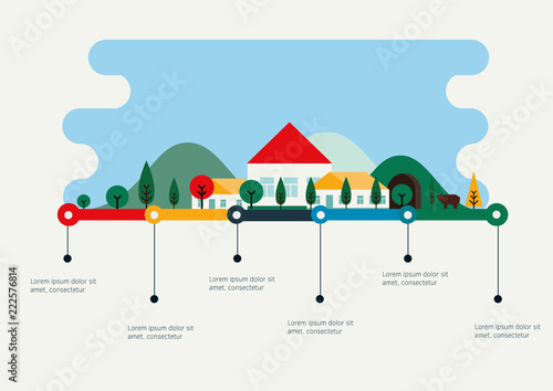 City vector infographic