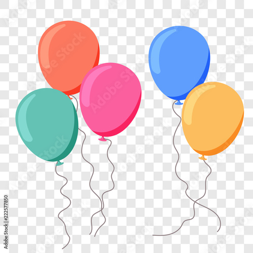 Balloon ballon vector flat cartoon birthday party