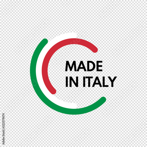made in italy, half circles vector logo on transparent background