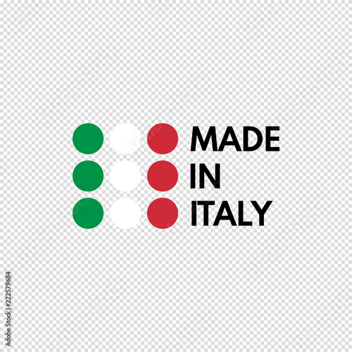Free Download made in italy, circles vector logo on transparent background - GFXLoad