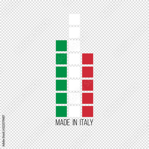 made in italy, squares vector logo on transparent background