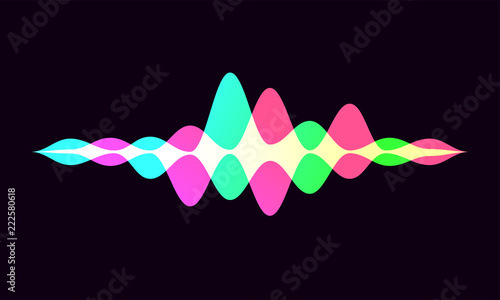 Ai voice smart recognition wave app icon