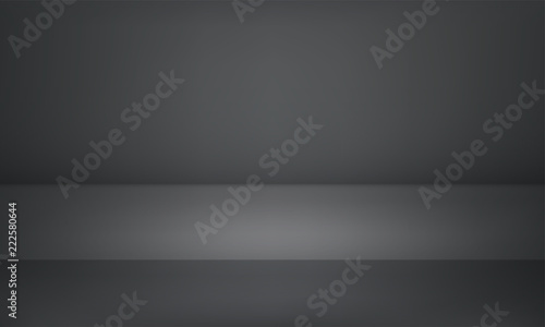 Studio gray black 3D product showroom background