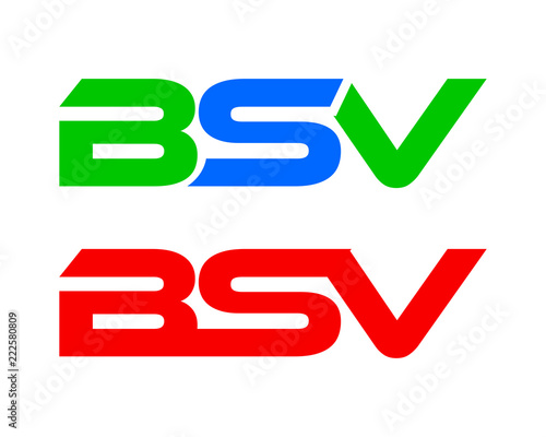 bsv letter logo collection photo