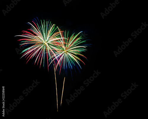 Color full fireworks, Fireworks, Fireworks on black background