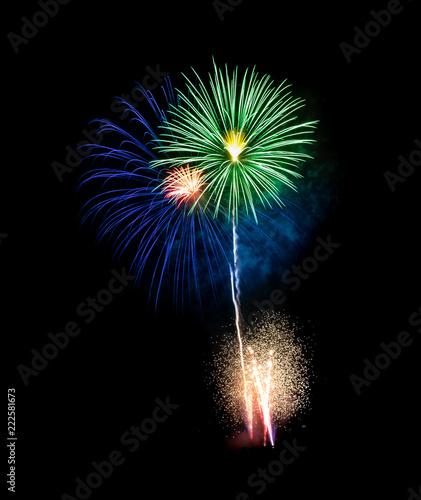 Color full fireworks, Fireworks, Fireworks on black background