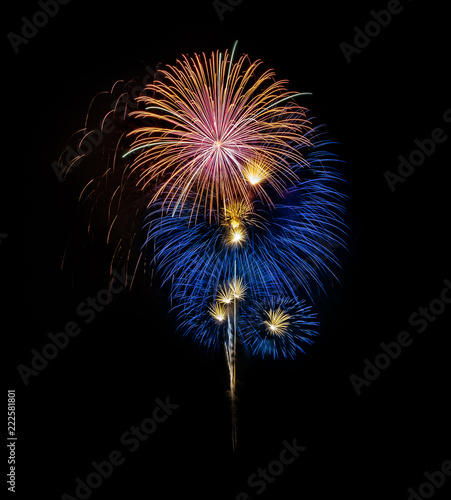 Color full fireworks, Fireworks, Fireworks on black background