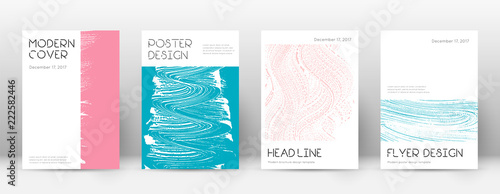 Cover page design template. Minimal brochure layout. Charming trendy abstract cover page. Pink and b