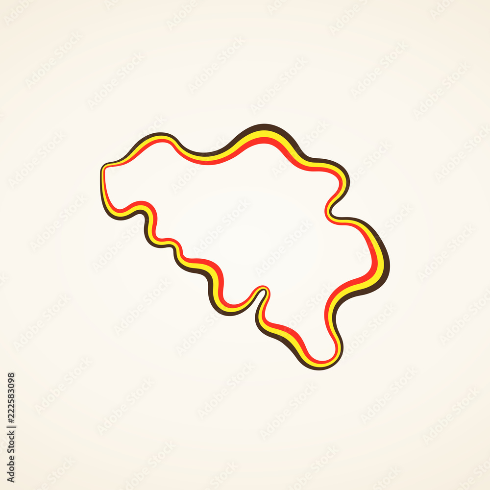 Belgium - Outline Map