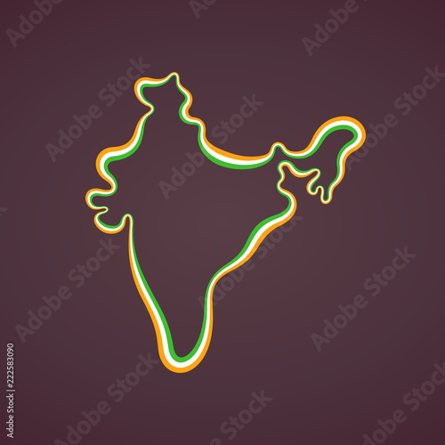 India - Outline Map