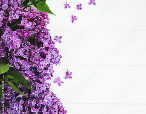 Lilac flowers on a table