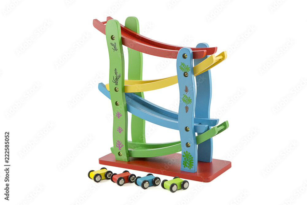 Wooden mini car slide Montessori toy Wooden mini car slide Montessori toy
