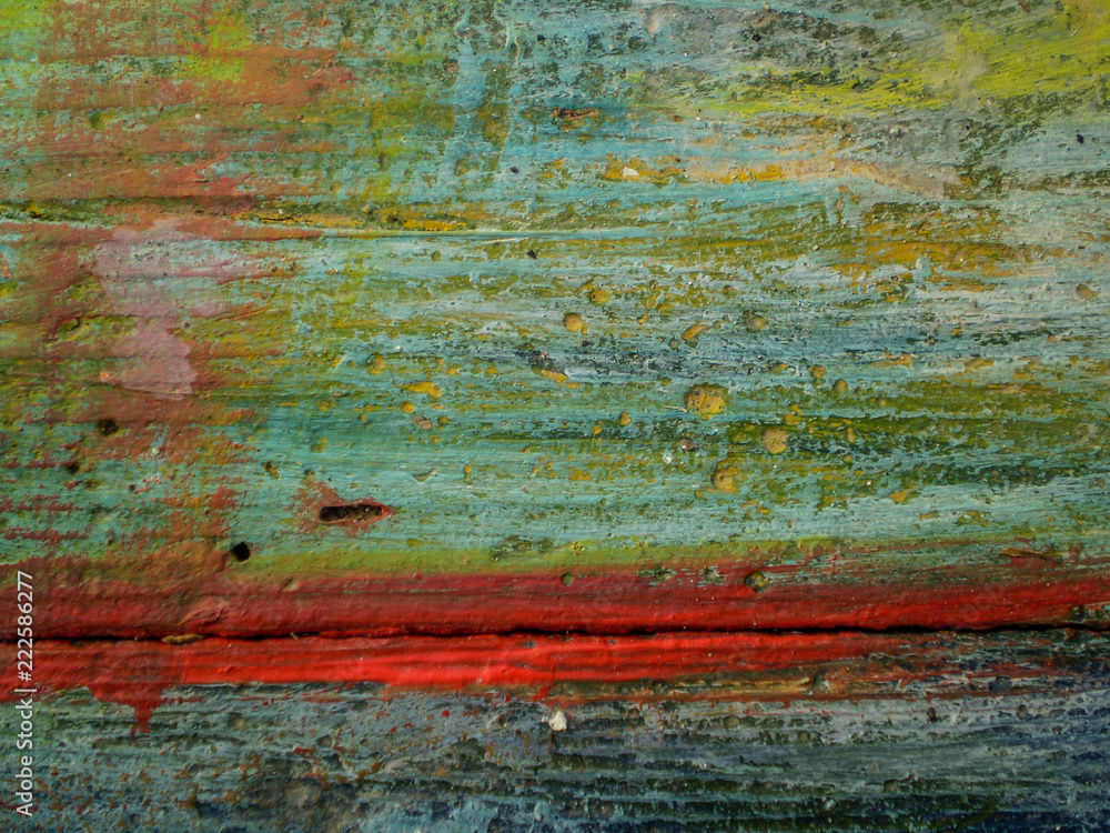 Obraz premium Thick layers of paint on a wooden board