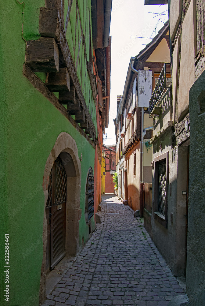 Altstadt von Riquewihr, Alsace, Frankreich 