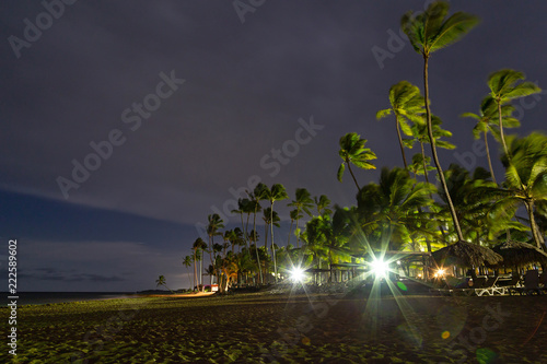 Beautiful beach at night in the caribbean © fuchsphotography