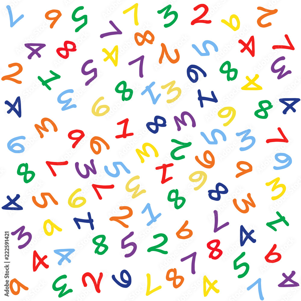 Vector background from numbers. Back to school. Seamless pattern. Vector illustration. Vector background from numbers. Back to school. Seamless pattern. Vector illustration.