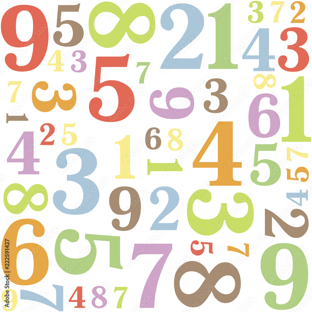 Vector background from numbers. Back to school. Seamless pattern. Vector illustration. Vector background from numbers. Back to school. Seamless pattern. Vector illustration.