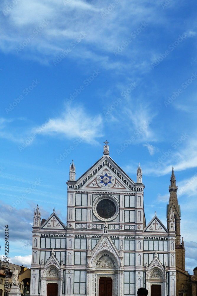 Facade of the church of Santa Croce, Italy