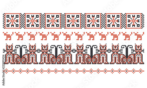 pattern for traditional Ukrainian cross-stitch embroidery