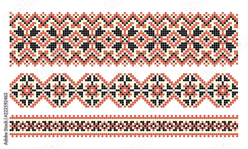 pattern for traditional Ukrainian cross-stitch embroidery