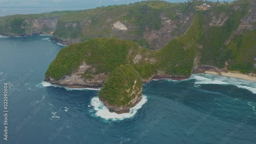 Aerial view of Kelingking Beach. Nusa Penida, Bali, Indonesia. Travel concept. Aerial view of Kelingking Beach. Nusa Penida, Bali, Indonesia. Travel concept.