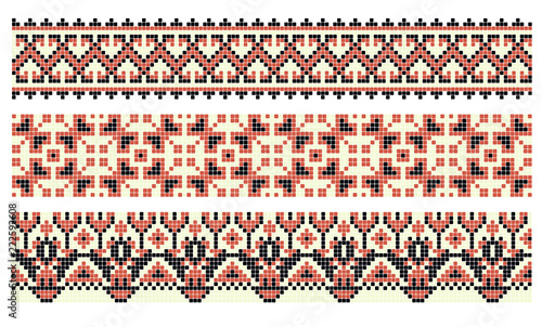 pattern for traditional Ukrainian cross-stitch embroidery