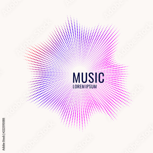 Vector abstract background with a colored dynamic lines and particles.