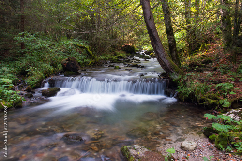 Artificial waterfall  Western Carpathians  Romania