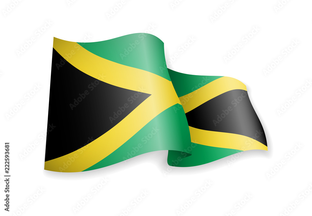 Waving Jamaican Flag