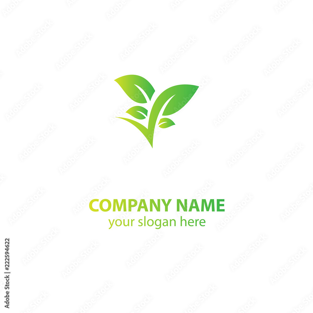 leaf nature logo design element leaf nature logo design element
