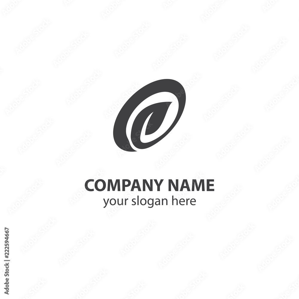 leaf nature logo design element