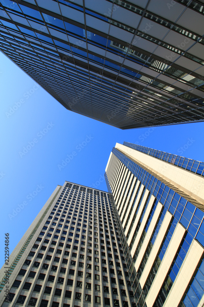 High-rise building standing under the blue sky