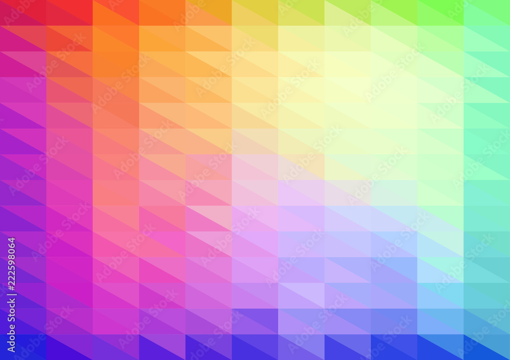Rainbow background, gradient of triangular segments Rainbow background, gradient of triangular segments