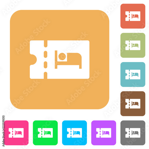 accommodation discount coupon rounded square flat icons