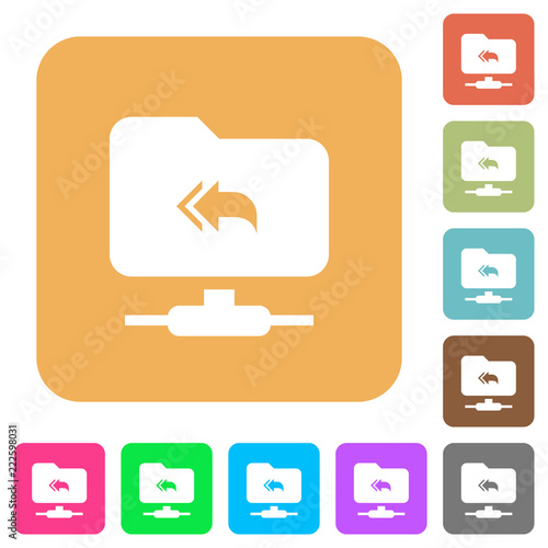 FTP root directory rounded square flat icons