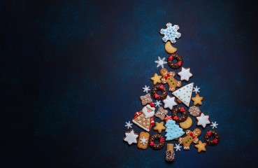 Assorted Christmas cookies.