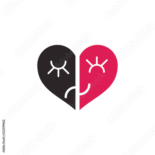 Two halves of heart