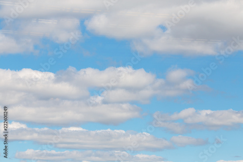 Closeup Blue sky with white clouds background © Parilov