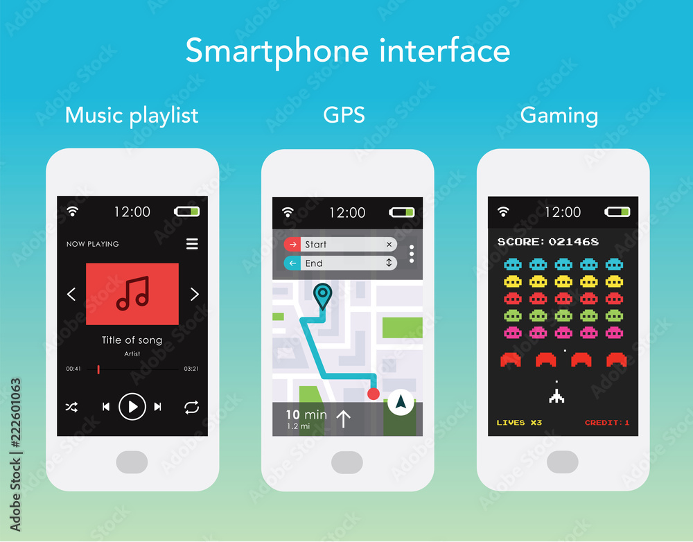 Smartphone screen interface set 01 Smartphone screen interface set 01