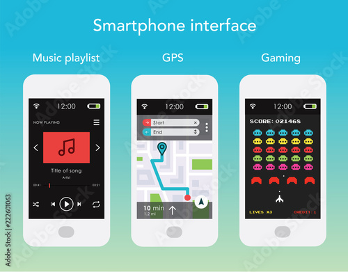 Smartphone screen interface set 01